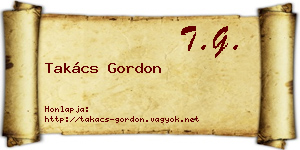 Takács Gordon névjegykártya